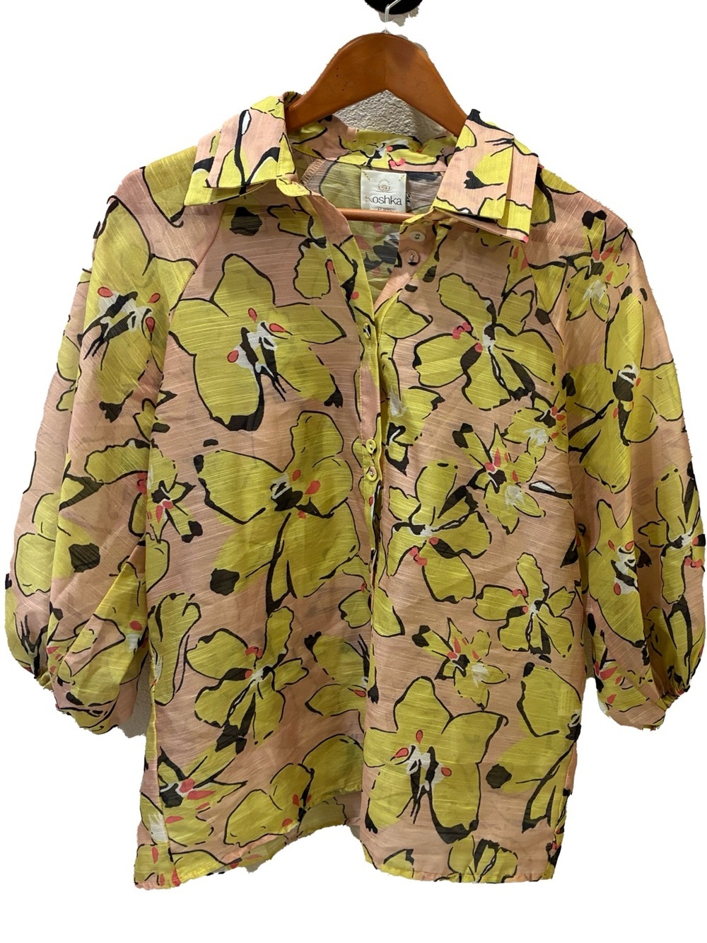 Khoska Paris floral blouse. Size M. #designer #atelier